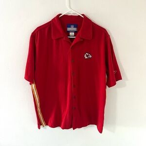 Vintage NFL Teams Reebok Kansas City Chiefs Button Down, Size: Large